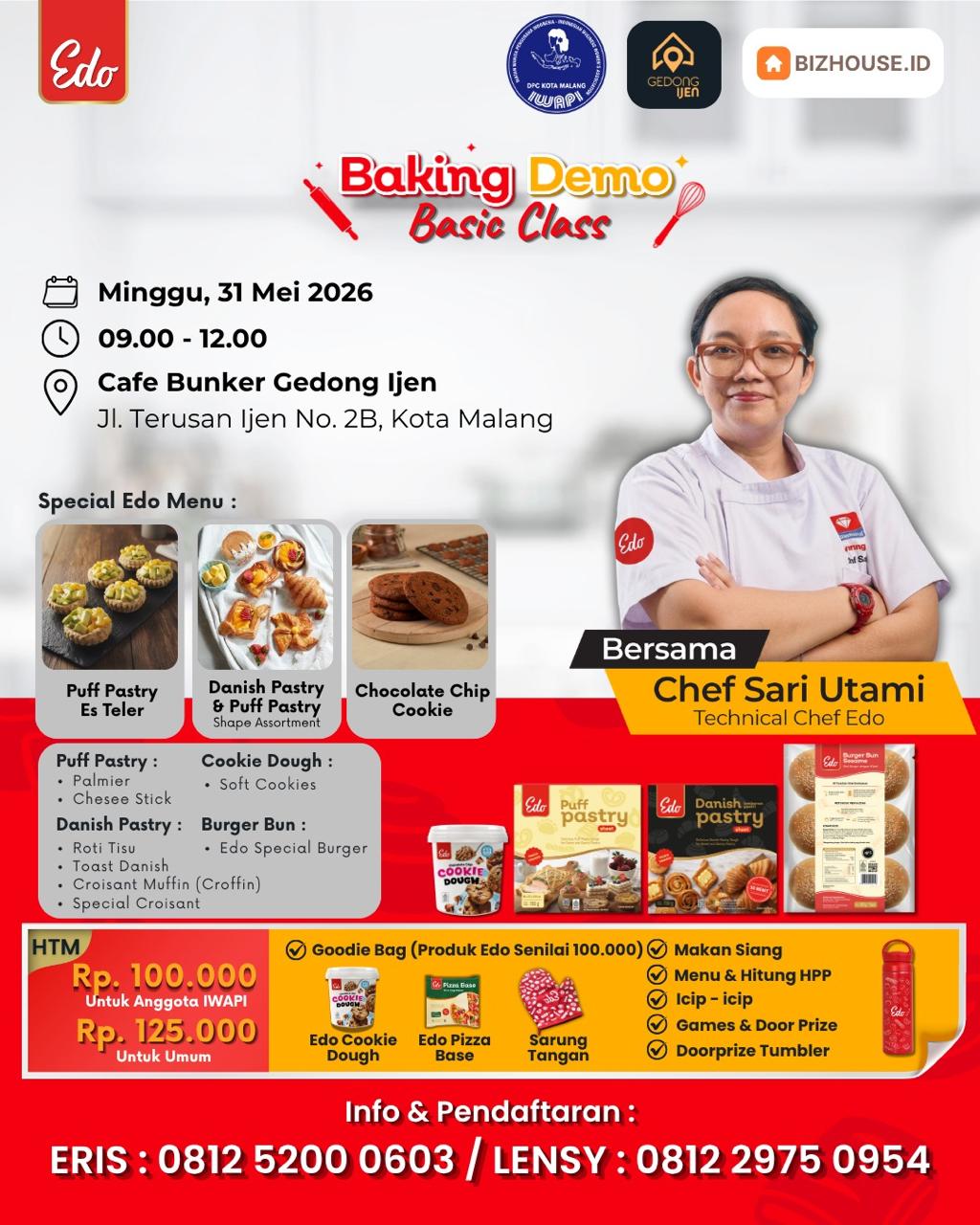 BAKING DEMO EDO PASTRY Bersama : CHEF SARI