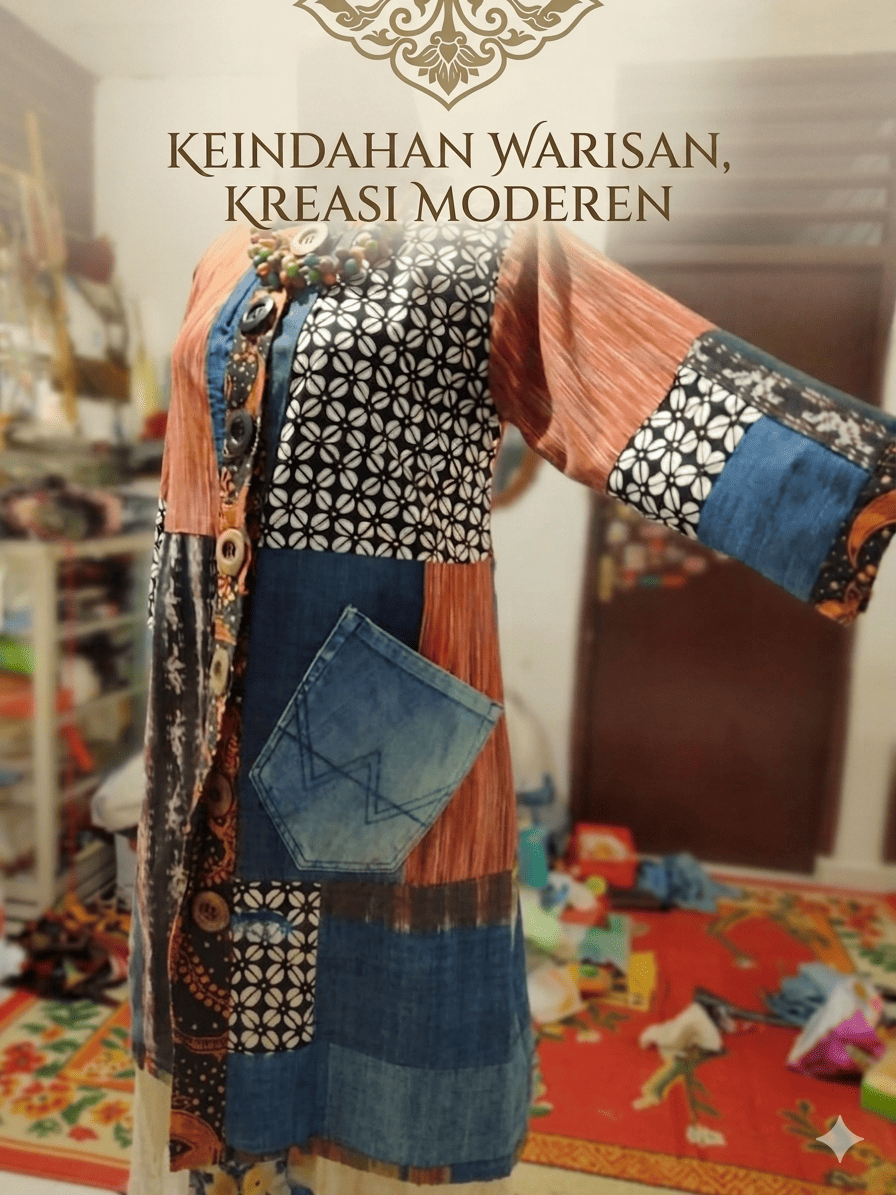Koleksi Eksklusif: Blazer Batik & Denim Patchwork